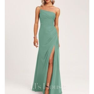 JJs House One-Shoulder Sea Glass Maxi Dress